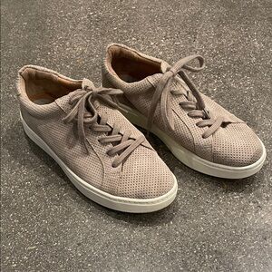 Sofft Women's Somer Beige Perforated Suede Casual Sneakers